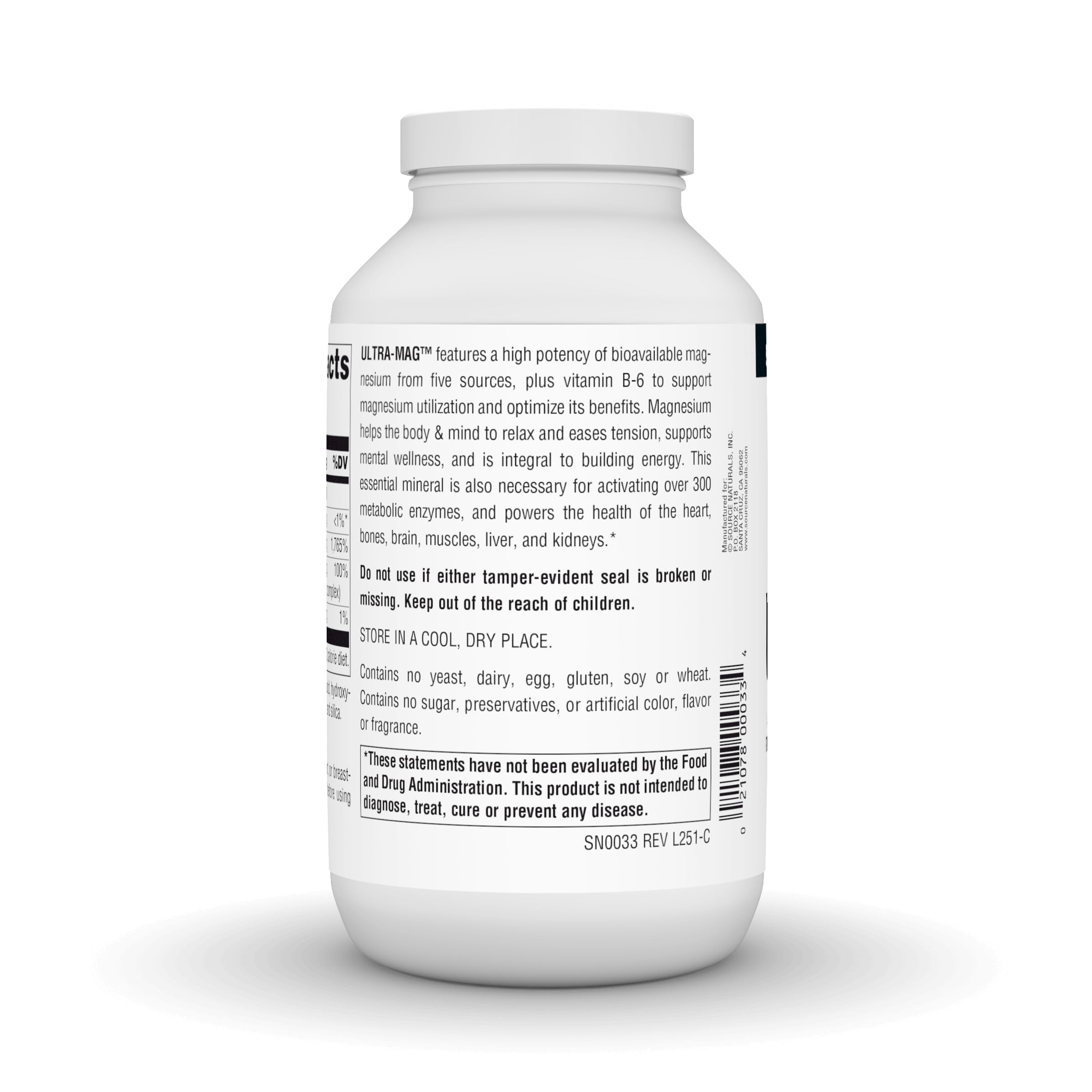 Source Naturals etiqueta Ultra-Mag detalles de ingredientes y ventajas