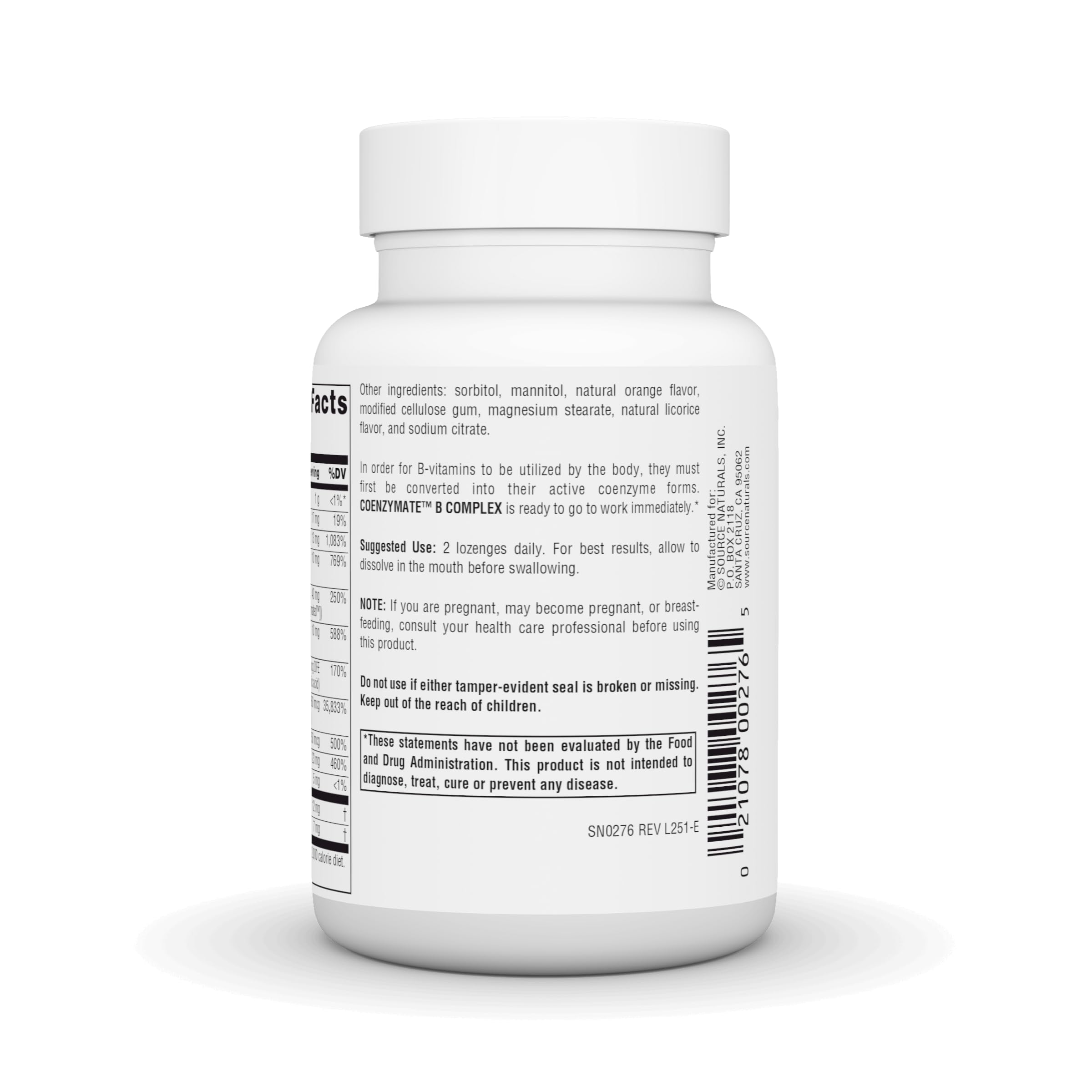 Source Naturals pastilla disolviéndose en boca para consumo cómodo y sin agua