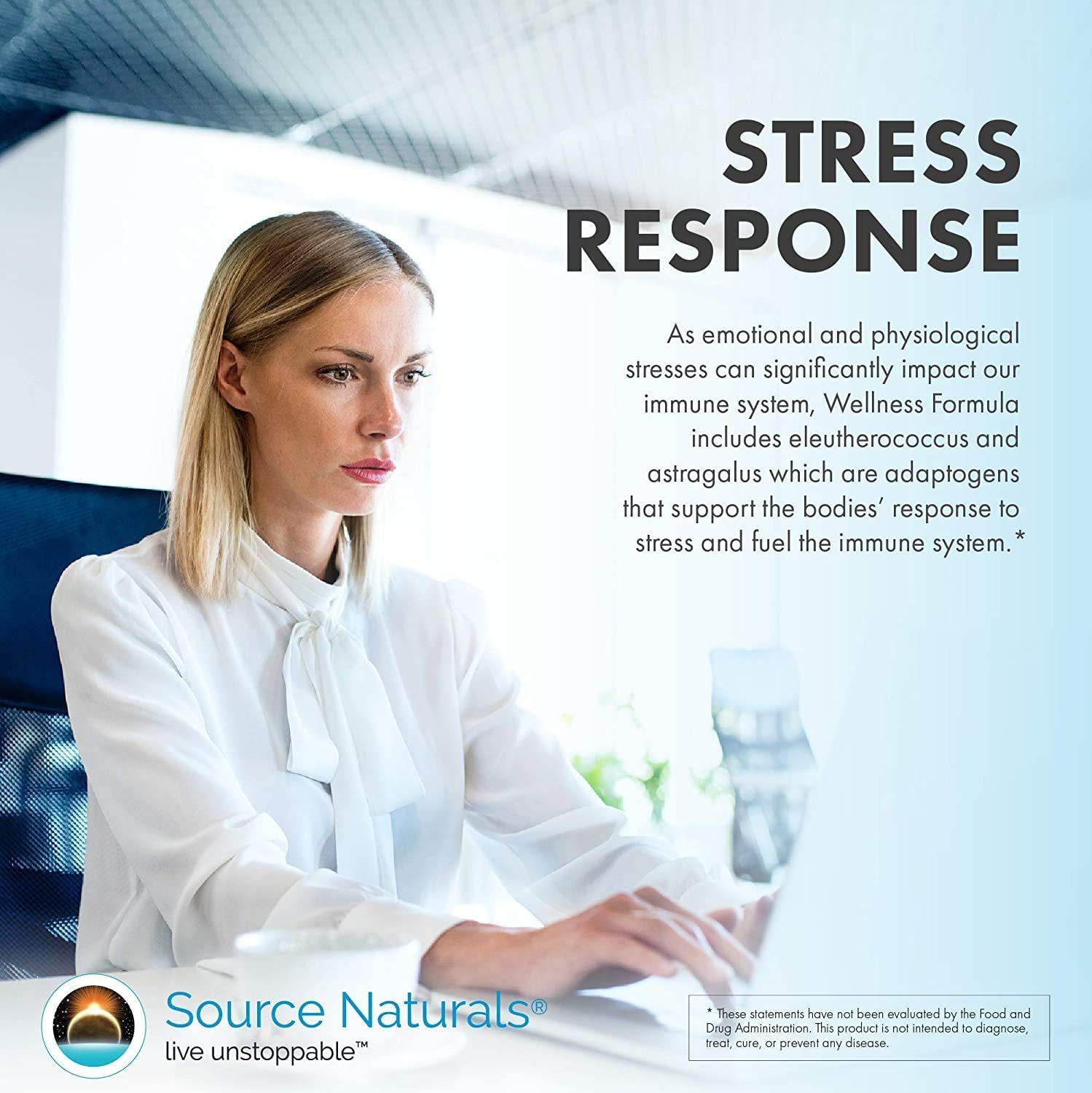 Source Naturals sello de manufactura en EE. UU. destacando calidad cGMP