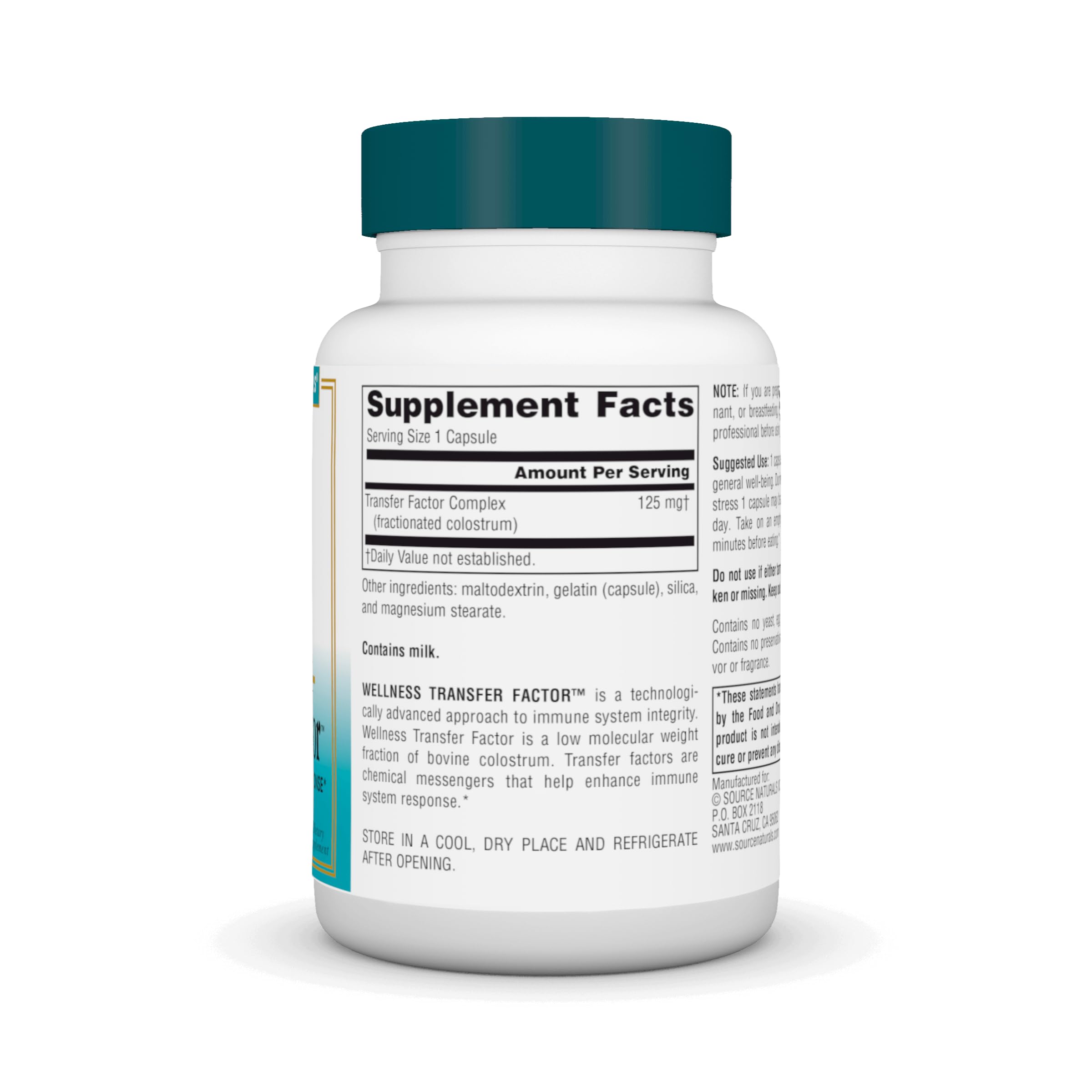 Source Naturals cápsula en primer plano que evidencia textura y dosificación