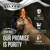 Sovereign Silver cuentagotas con gota visible, facilita dosificación precisa para mascotas