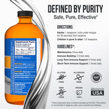 Sovereign Silver primer plano del gotero y tamaño de partícula, ilustrando formulación ultrafina