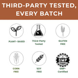 Sownandgrown etiqueta con ingredientes sin OGM y sin aditivos artificiales