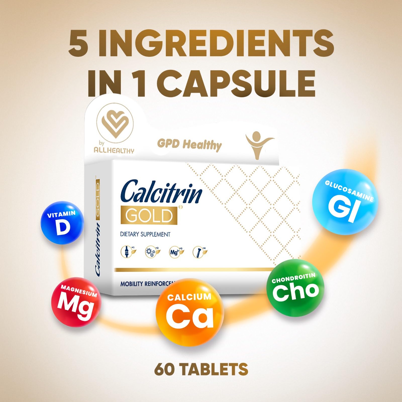 Soy Sano calcitrin gold tabletas en primer plano mostrando textura y tamaño fácil de tragar