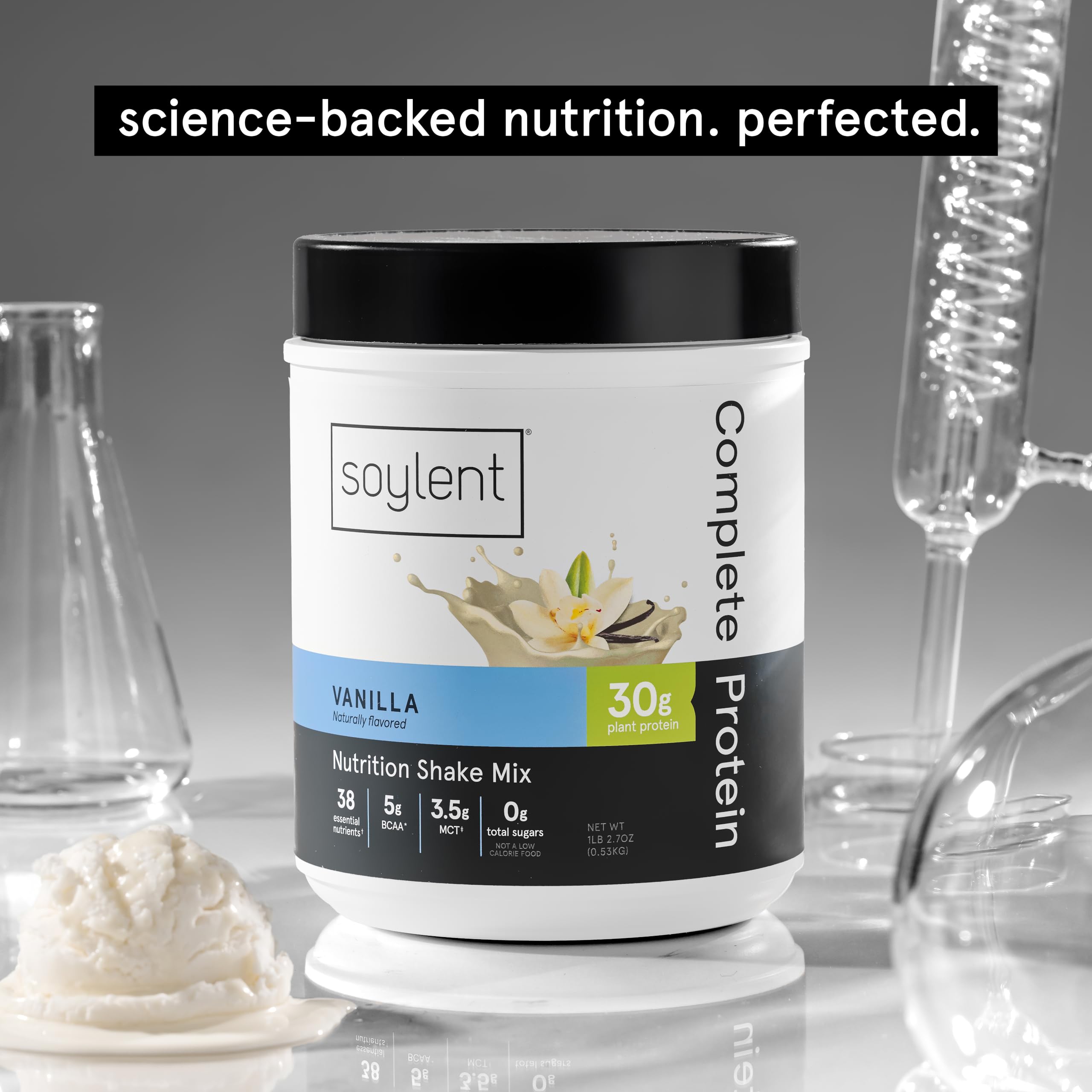 Soylent polvo textura cercana, mezcla suave y fácil disolución