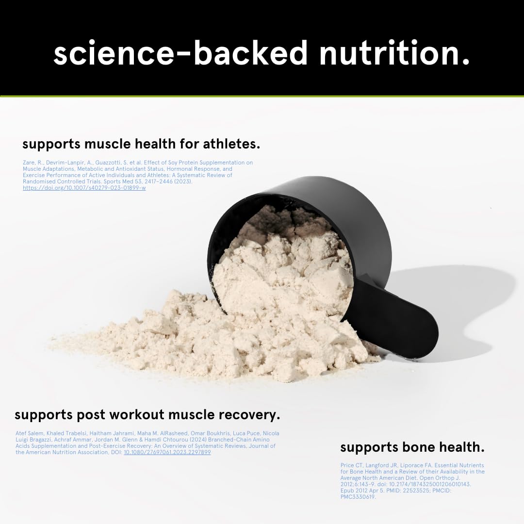 Soylent cucharada mostrando porción y 30 g proteína por servicio
