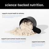 Soylent cucharada mostrando porción y 30 g proteína por servicio