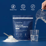 Batido de agua con Spacemilk mezclado, disolución fácil y sin sabor