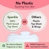 Sparkle toalla colocada en cama ilustrando protección nocturna segura