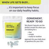 Sparkle Wellness etiqueta nutricional detallando dosis de VERISOL y vitamina C