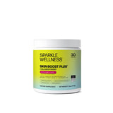 Sparkle Wellness frasco delantero mostrando etiqueta y beneficios