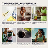 Sparkle Wellness primer plano de péptidos y ascorbato de calcio, foco en activos