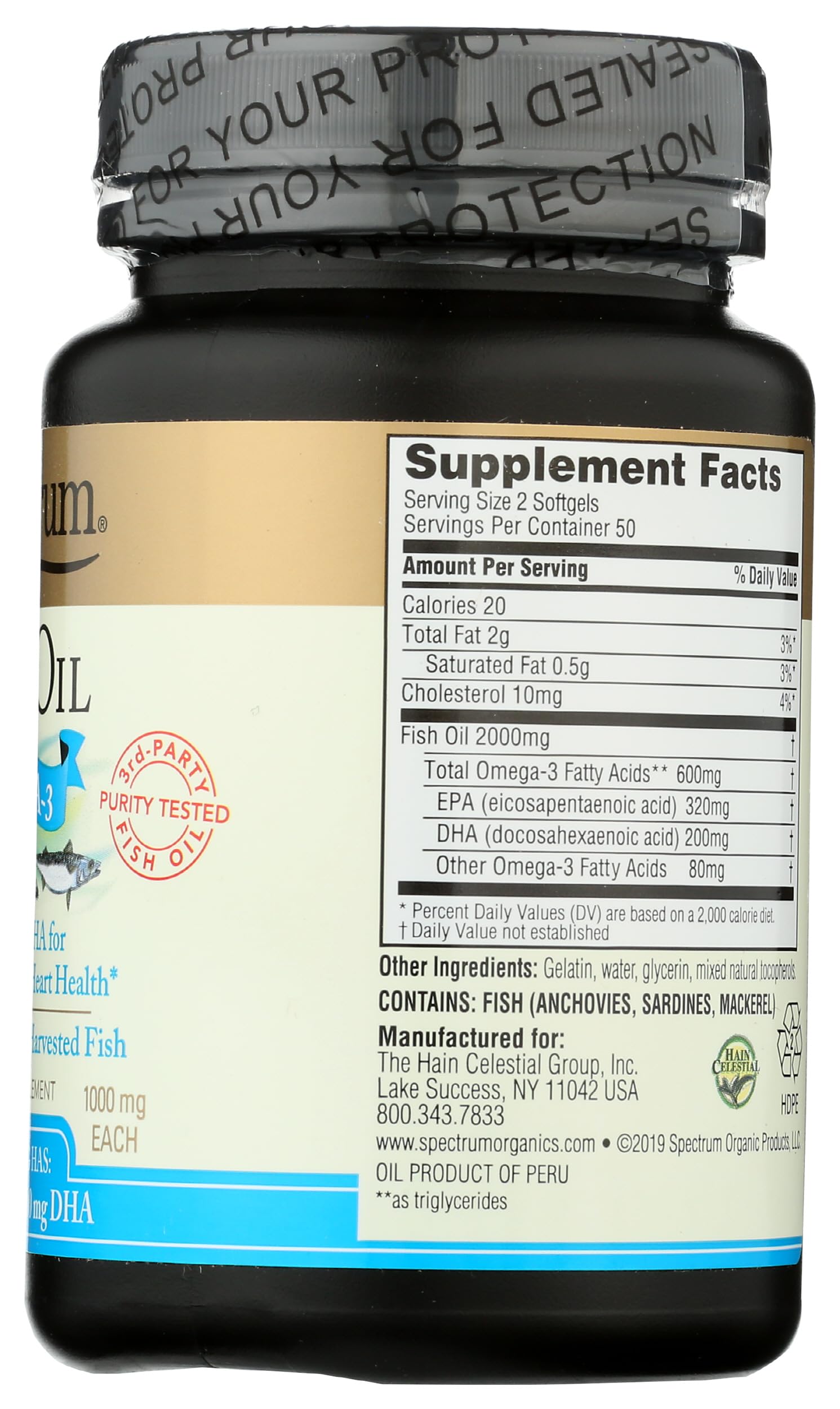 Spectrum fish oil ilustración de pesca sostenible asociada a prácticas responsables