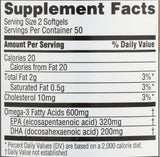 Spectrum fish oil etiqueta nutricional con información de EPA y DHA visible