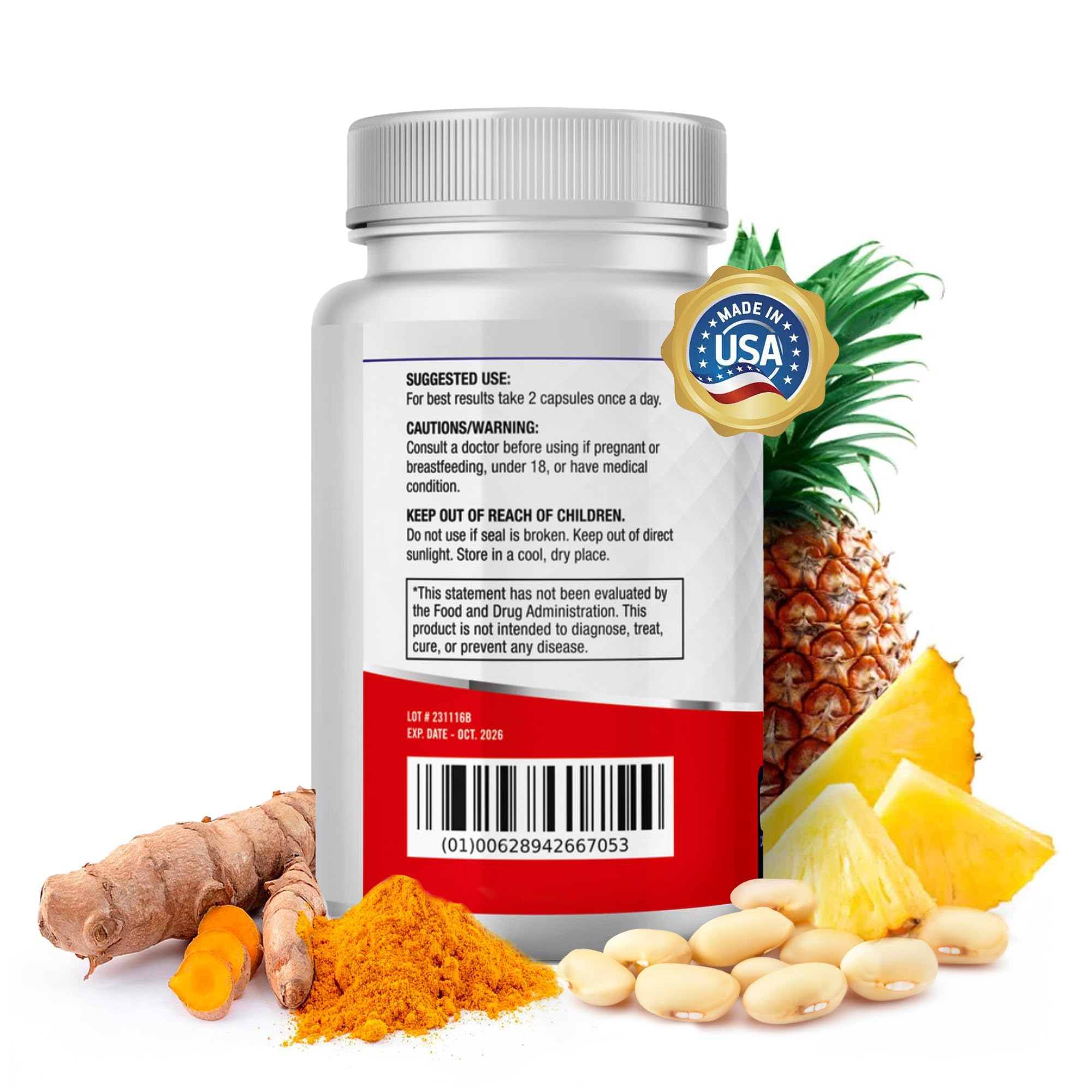 Spike Protein Detox ingredientes clave nattokinase bromelina curcumina visibles