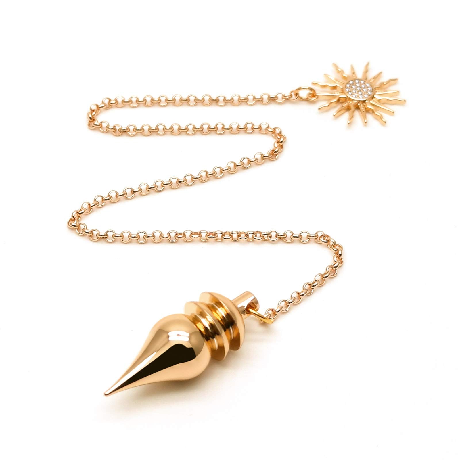 Spirit Hunter péndulo frontal de latón con baño 18K oro, apariencia profesional