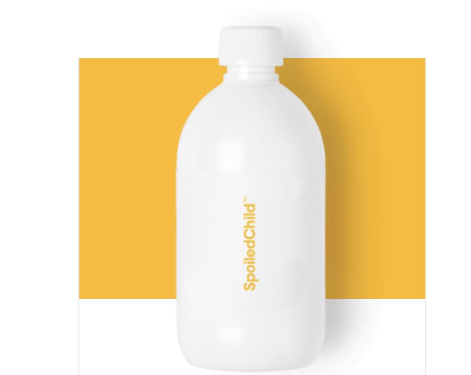 SpoiledChild envase frontal 450 ml mostrando etiqueta y beneficios