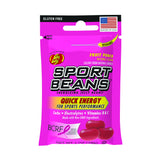 SPORT BEANS empaque frontal reseñando bolsitas resellables y conveniencia
