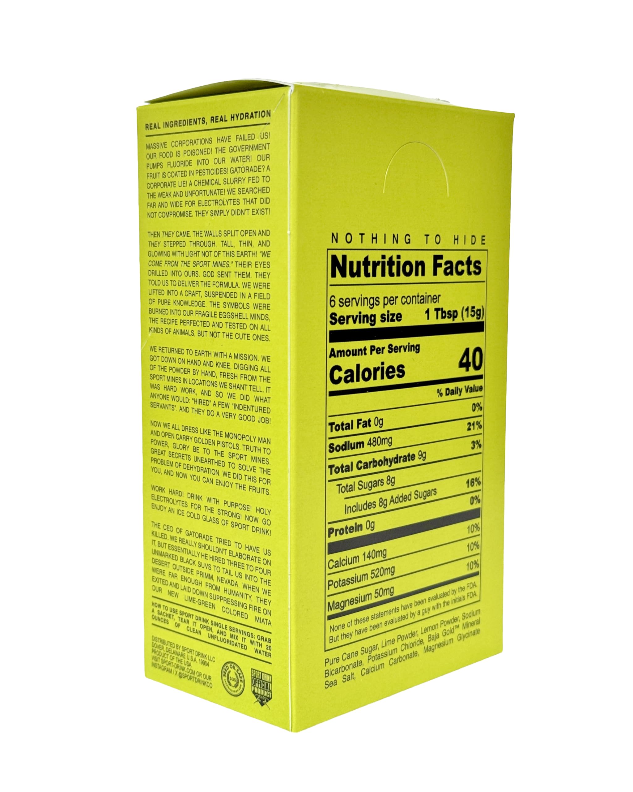 Sport Drink comparación de tamaño con barra energética, formato portátil