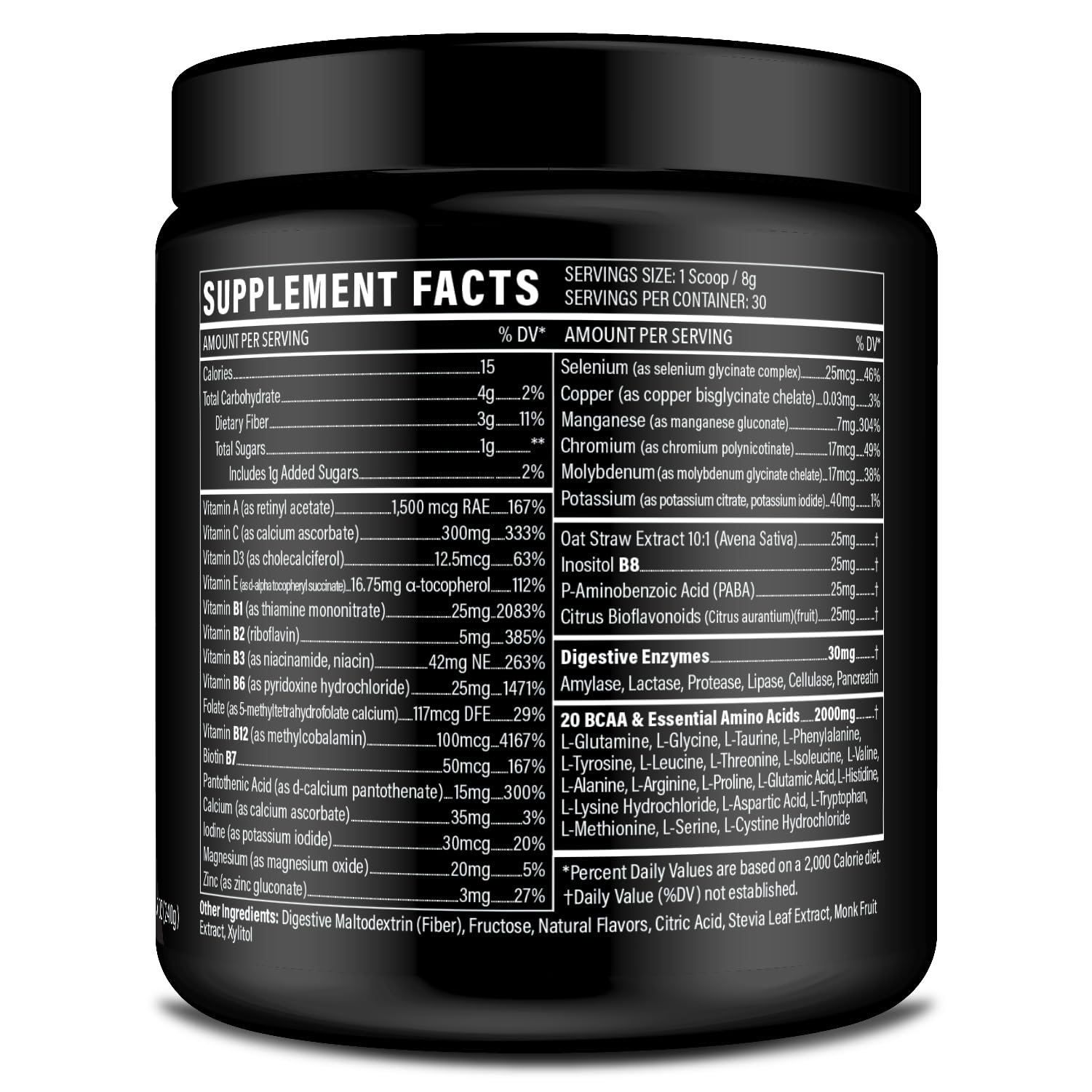 Sport Formula 99 porción de BCAA en cuchara para recuperación muscular