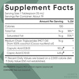 Sports Research cuchara con MCT para referencia de tamaño y dosificación
