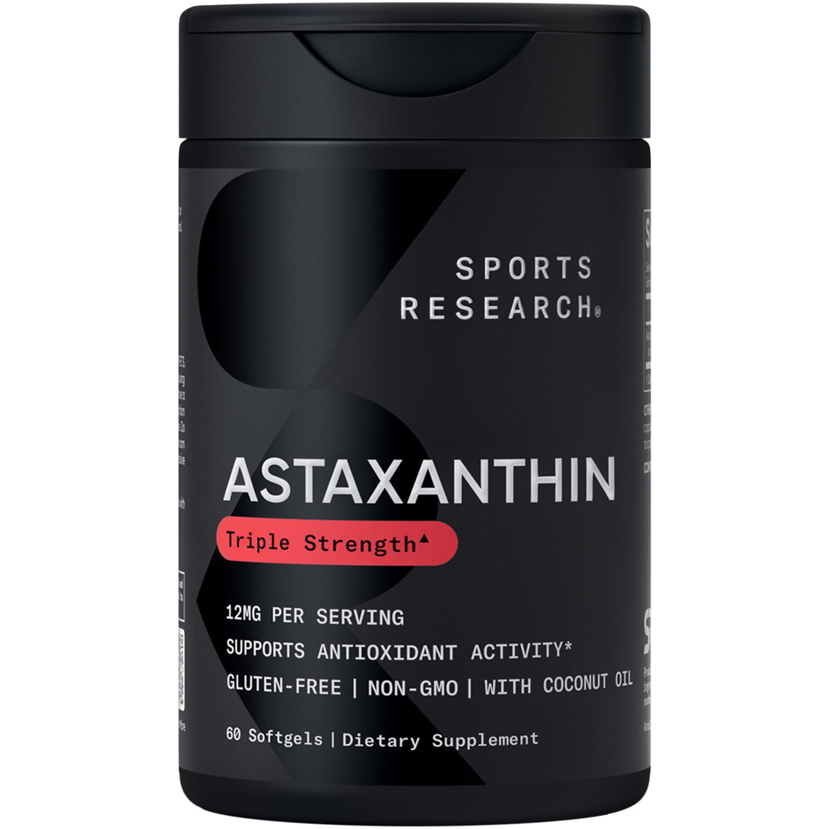Sports Research vista frontal del envase mostrando 60 softgels y beneficios
