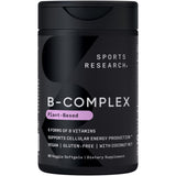 Sports Research frasco frontal mostrando 60 cápsulas y beneficios veganos