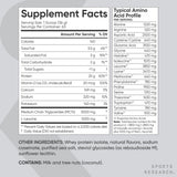 Sports Research licuadora mezclando proteína para smoothies energéticos