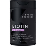 Sports Research frasco delantero que muestra 120 veggie softgels y claridad de ingrediente