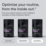 Persona integrando Sports Research Biotin en su rutina de cuidado diario