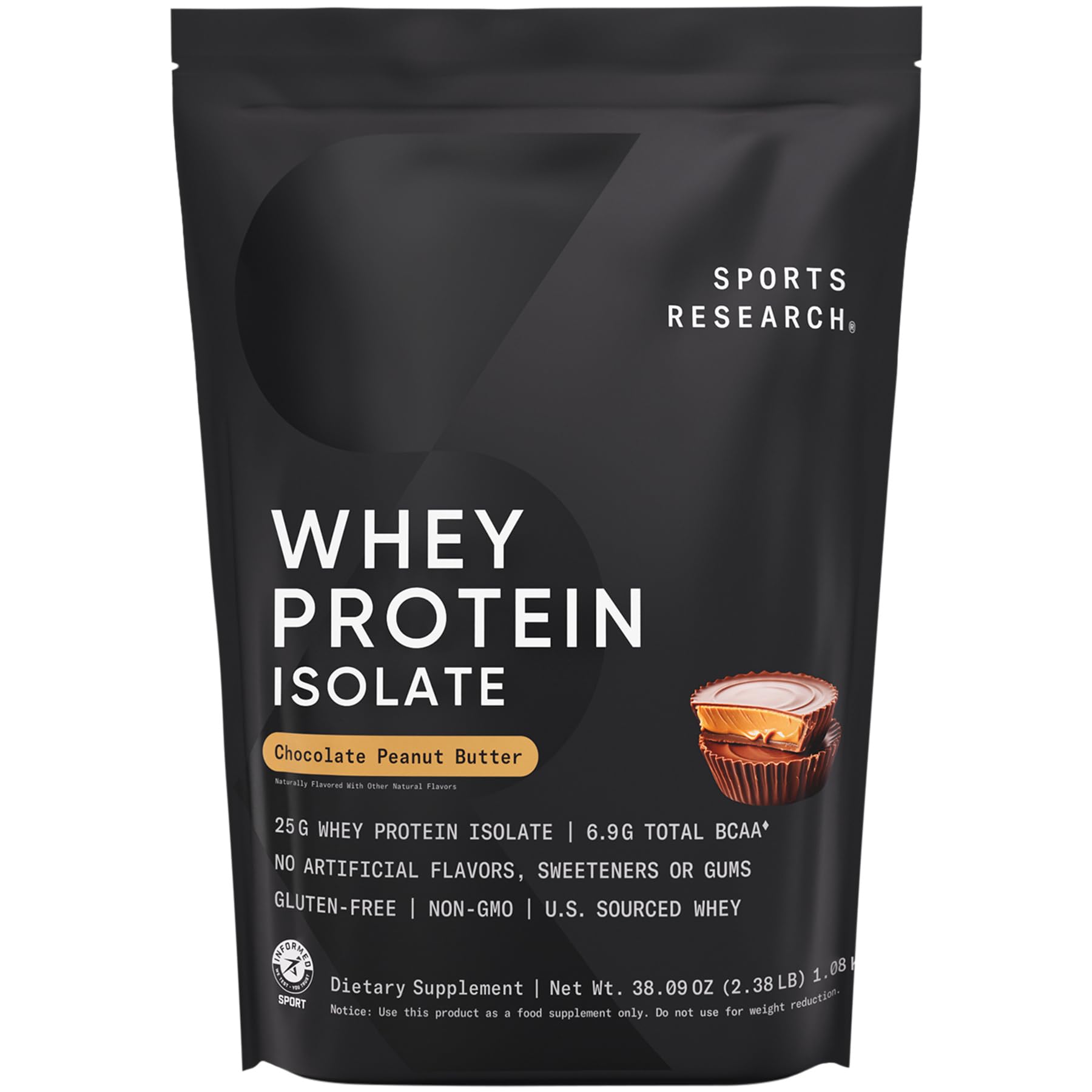 Sports Research bolsa 2lb frente mostrando marca y ahorro