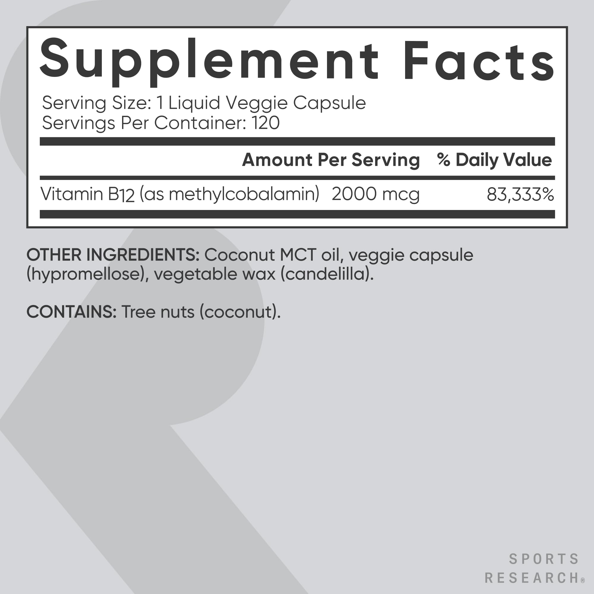 Sports Research cápsula abierta con líquido visible para absorción rápida