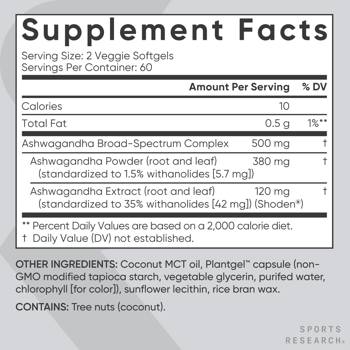 Sports Research cápsula abierta mostrando aceite MCT para mejor absorción