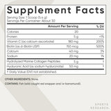 Sports Research etiqueta con ingredientes y certificaciones visibles