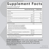 Sports Research comparación de tamaño con la cazoleta para medir la dosis y control preciso de consumo