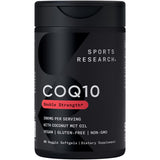 Sports Research frasco frente mostrando etiqueta clara y beneficios