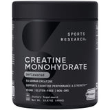 Sports Research envase frontal Creapure, creatina pura y confiable