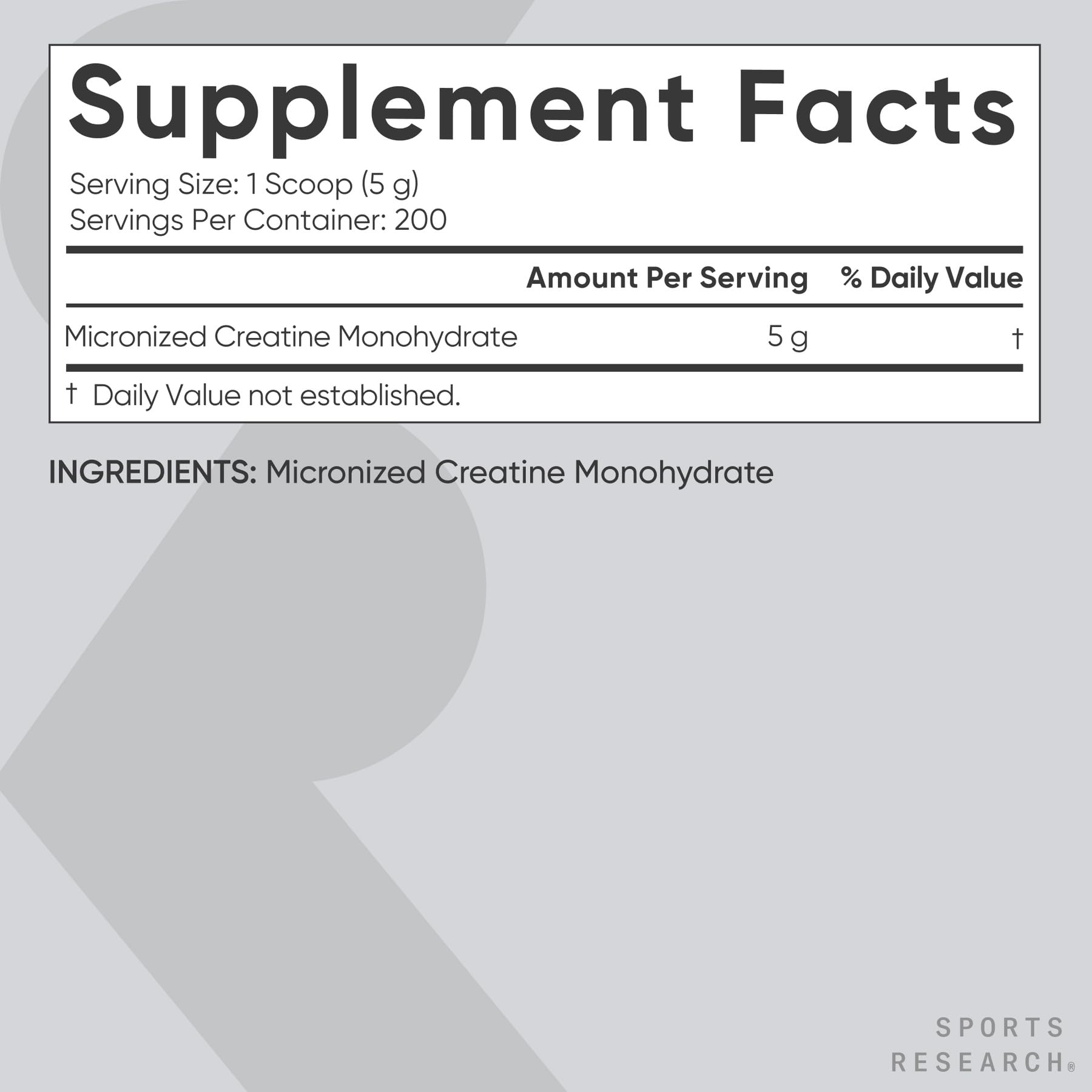 Sports Research etiqueta con información y beneficios de certificaciones claras