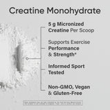 Sports Research polvo micronizado en primer plano, mezcla sin grumos