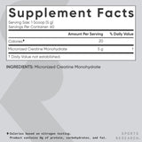 Sports Research etiqueta con información nutricional y certificaciones, transparencia