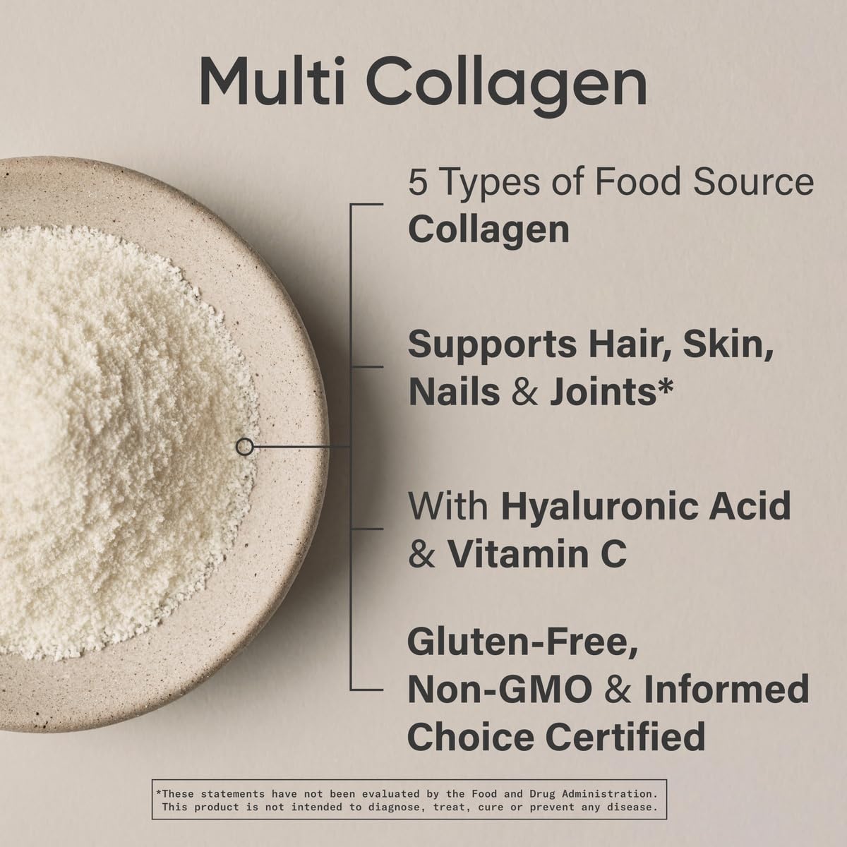 Sports Research etiqueta con lista de colágenos y otros ingredientes