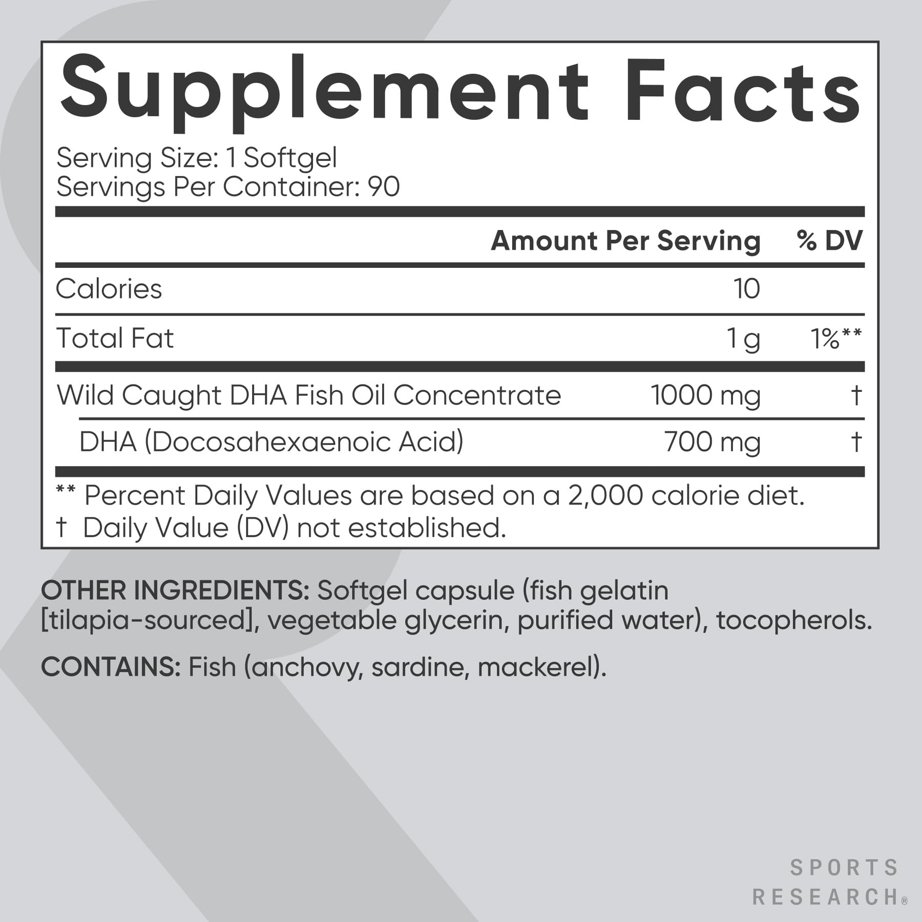 Sports Research etiqueta con certificación IFOS para confianza en calidad
