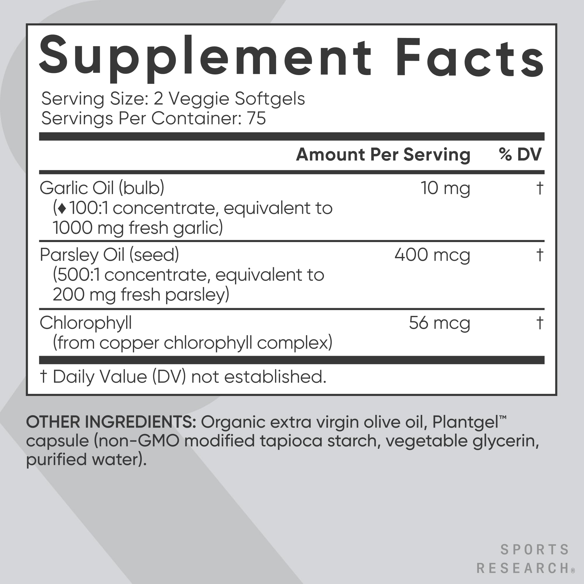 Sports Research etiqueta con certificaciones Vegan y Non-GMO, beneficio confianza