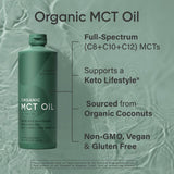 Etiqueta Sports Research con sellos USDA Organic y Non-GMO Project verificados