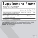 Sports Research etiqueta frontal y tabla nutricional con dosis por porción