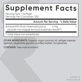 Sports Research etiqueta con ingredientes y pruebas de calidad visibles