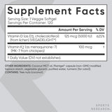 Sports Research etiqueta nutricional clara con dosis y certificaciones