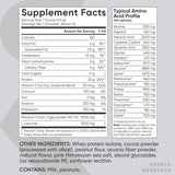Sports Research etiqueta nutricional detalle con BCAA y calorías