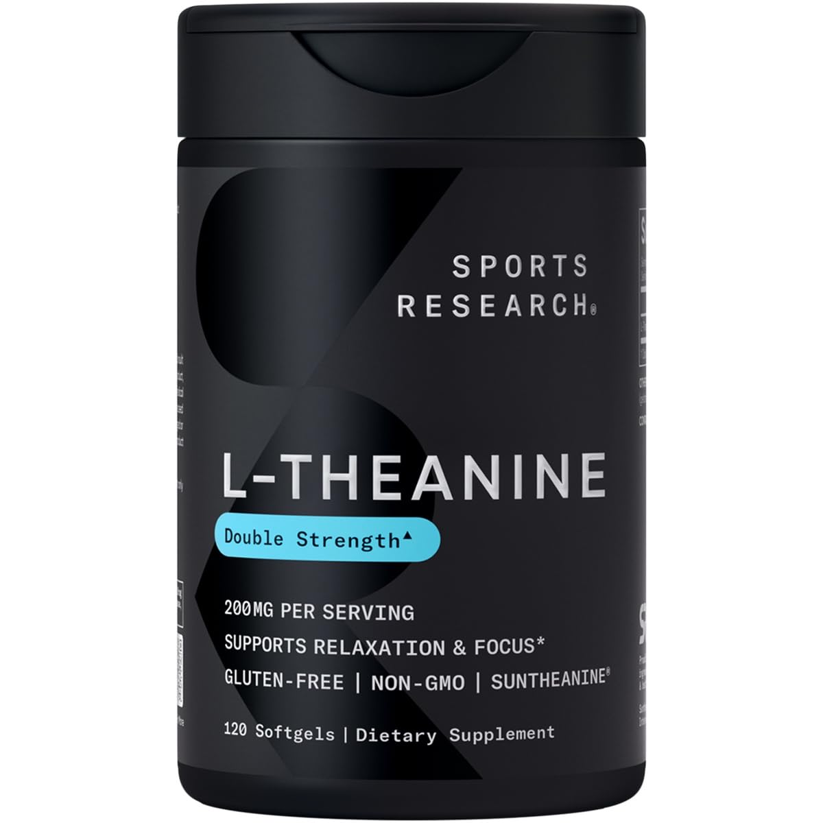 Sports Research frasco frontal mostrando 120 softgels y la dosificación clara