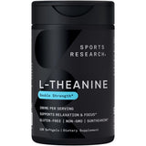Sports Research frasco frontal mostrando 120 softgels y la dosificación clara